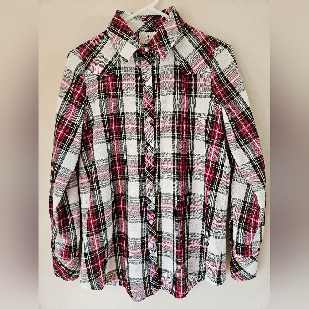 Womens Tuckernuck Plaid LS Shirt XS